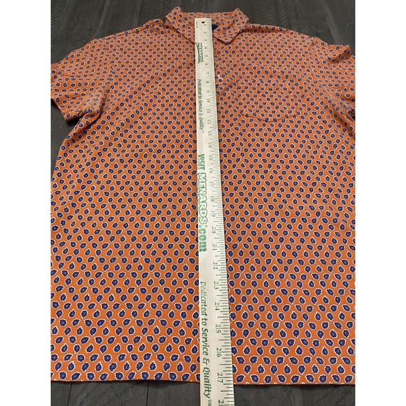 Men's Polo Ralph Lauren Featherweight Mesh Shirt Orange Size M Floral Print - Picture 4 of 11